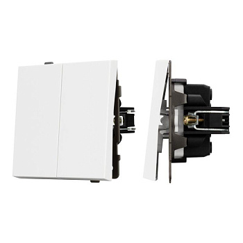 Выключатель проходной 2-кл. SWT-TENDO-MKP2-PL-WH 10А 230В механизм Arlight 054066
