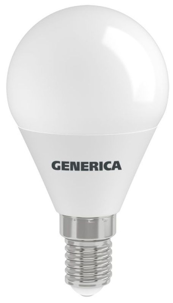Лампа светодиодная G45 12Вт шар 6500К E14 230В GENERICA LL-G45-12-230-65-E14-G