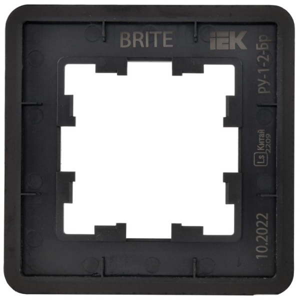 Рамка 1-м BRITE РУ-1-2-Бр стекло черн. RE IEK BR-M12-G-41-K02