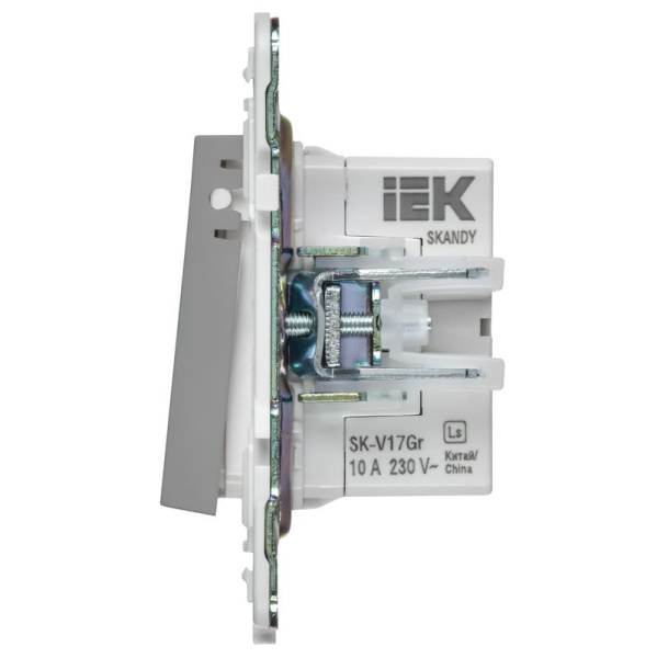 Кнопка звонка SKANDY 10А SK-V17Gr для отелей с индикацией сер. IEK SK-V14-2-10-K03
