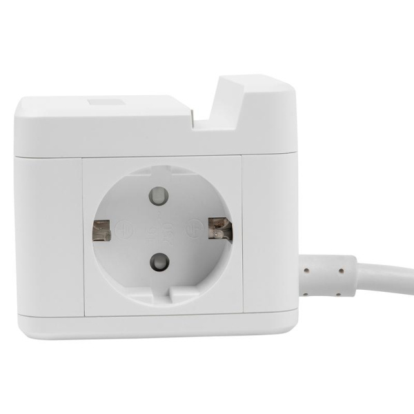 Удлинитель 2х1.5м с заземл. 16А Standard S-GCD2-1.5SBUH WHITE 3 USB держатель для телефона бел. Uniel UL-00011251