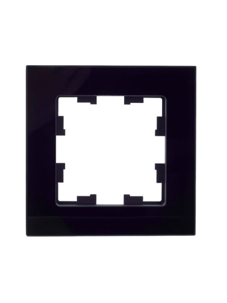 Рамка 1-м BRITE РУ-1-2-БрЧ стекло черн. IEK BR-M12-G-K02