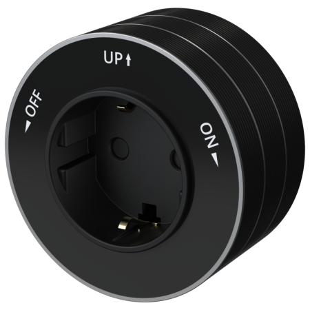 Розетка MultiTrack 16А 250В 2P+E кругл. антрацит SE MTK13001B