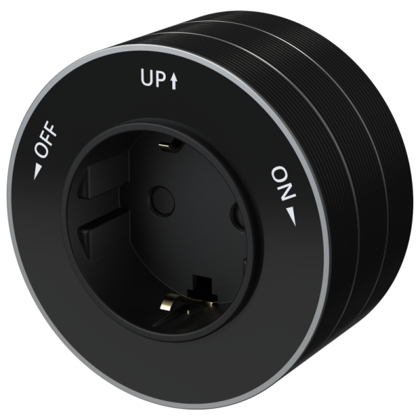 Розетка MultiTrack 16А 250В 2P+E кругл. антрацит SE MTK13001B