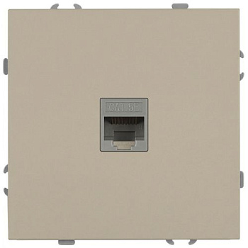 Розетка информационная 1-м СП Galaxy RJ45 16А IP20 250В шампань 15-3107-04 Эра Б0070741