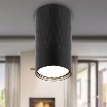 Светильник OL31 BK MR16 GU10 IP20 настен./потолочн. спот черн. Эра Б0056374