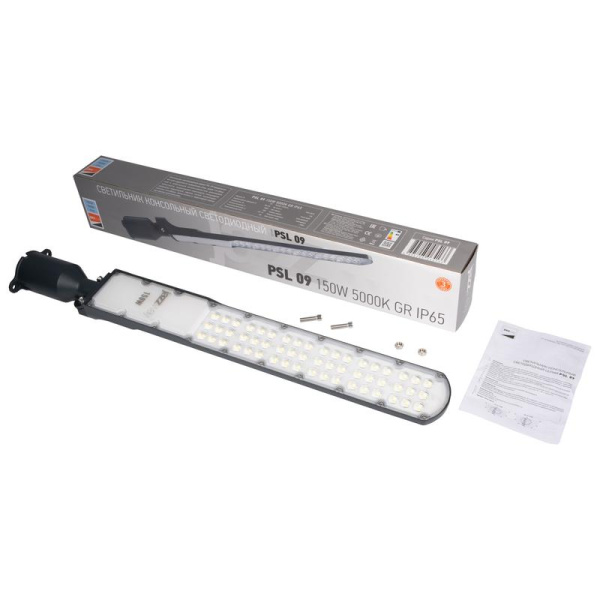 Светильник светодиодный PSL 09 150Вт 5000К IP65 ДКУ GR уличный консольный JazzWay 5064133