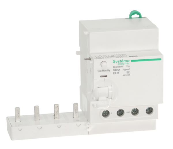 Блок дифференциального тока 4п 25А 30мА тип AC Systeme9 400В SE S9V12425