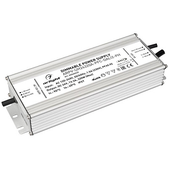 Блок питания ARPV-UH24320A-PFC-DALI2-PH (24В 13.3А 320Вт) IP67 металл Arlight 025654(2)