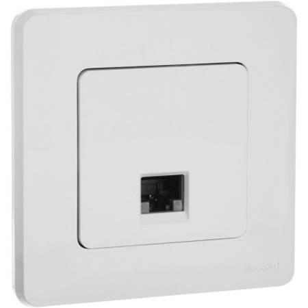 Розетка компьютерная Inspiria RJ45 кат.5E UTP бел. IEK 673825