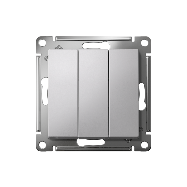 Выключатель 3-кл. СП AtlasDesign 10А IP20 (сх. 1+1+1) 10AX механизм алюм. SE ATN000331