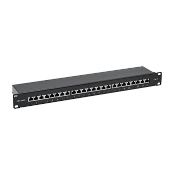 Патч-панель 19дюйм 1U CAT6 24 порта RJ45 экранир. DKC RN6PPF241