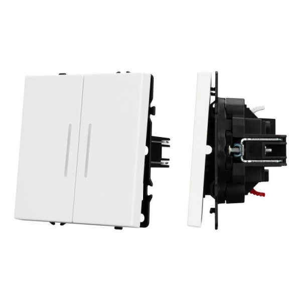 Выключатель непроходной 2-кл. LED SWT-NOBE-MK02-SFPL-L-WH 10А 230В механизм Arlight 054239