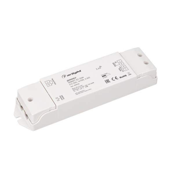 Диммер SMART-D1-DIM (12-24В 1х10А 2.4G) (IP20 пластик) Arlight 029920