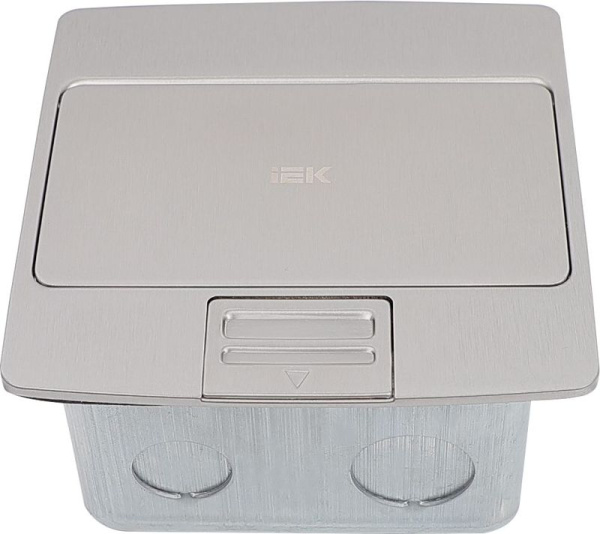 Лючок с откидной крышкой неукомлп. 3 мод. IP42 нерж. сталь PRIMER IEK PM-LN21-03-O-42-K46
