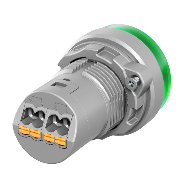 Лампа сигнальная со встроенным диодом 220В зажим Push-In зел. DKC M22L-F220GPU