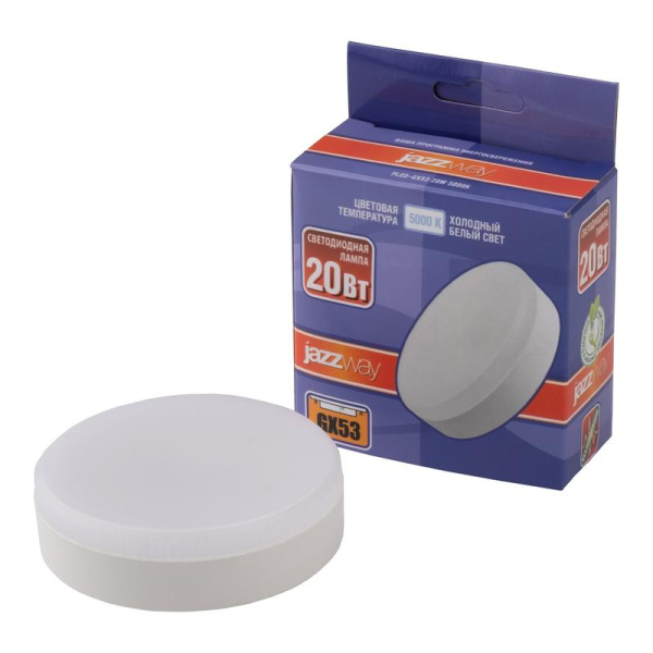 Лампа светодиодная PLED-GX53 20Вт 5000К холод. бел. GX53 JazzWay 5065345