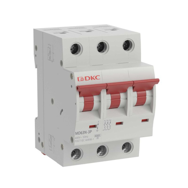 Выключатель автоматический модульный 3п C 3А 6кА YON макс (YON max) MD63N YON MD63N-3PC3