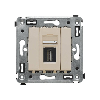 Розетка USB 2.0 1-м СП Avanti "Ванильная дымка" тип А-А DKC 4405403