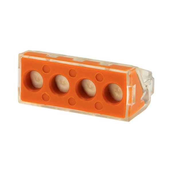Экспресс-Клемма СМК 773-174 с пастой 4-проводная 0.75-6кв.мм (уп.50шт) Rexant 07-5279