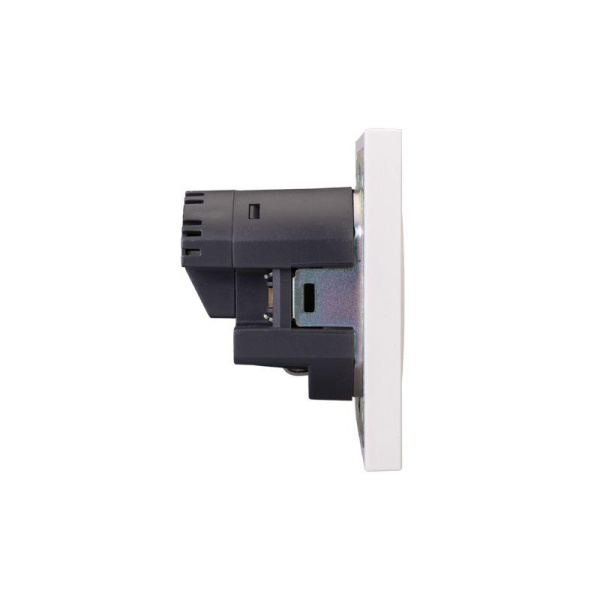 Розетка 1-м СП STRONG MIELE 16А с заземл. защ. шторки с USB A+C быстрой зарядки 5В/3А жемчуж. Kranz KR-78-0704-4