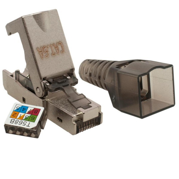 Коннектор 8P8C STP кат.6A RJ-45 безынструментальный (DIY) SUPRLAN 10-0240-1