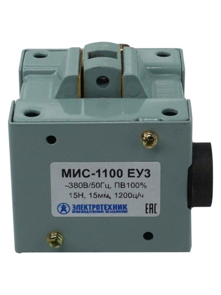 Электромагнит МИС-1100 ЕУ3 380В тянущее исполнение ПВ 100% IP20 с жесткими выводами Электротехник ET504396