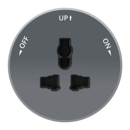 Розетка MultiTrack 13А 250В универс. круглая графит SE MTK13002G