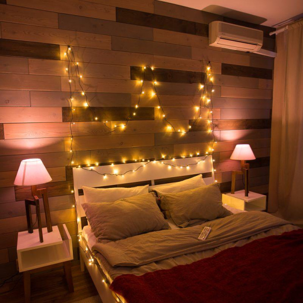 Гирлянда светодиодная "Твинкл Лайт" 10м 80LED тепл. бел. 5.7Вт 220-240В IP20 с контроллером 8 режимов провод ПВХ темн. зел. Neon-Night 303-046