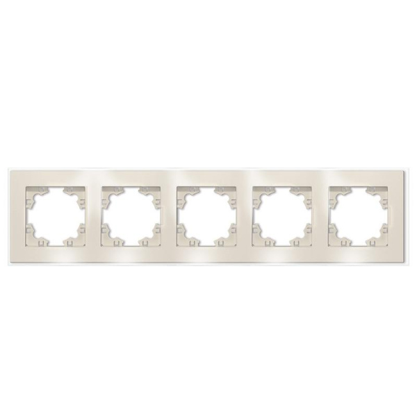 Рамка 5-м Афина стеклянная сл. кость (ivory) UNIVersal 2276
