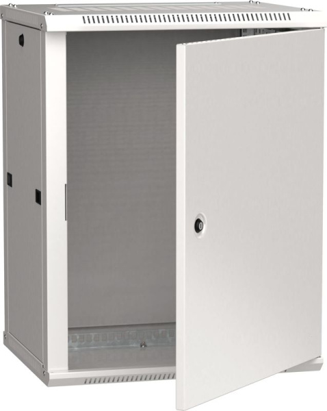 Шкаф 19 дюйм LINEA W 12U 600х450мм настен. метал. дверь RAL7035 ITK LWR3-12U64-MF