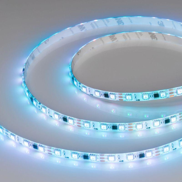 Лента светодиодная SPI-SE-B60-10mm 12V RGB-PX3 14.4Вт/м IP65 5060 герметичная бегущий огонь (уп.5м) Arlight 026366(2)