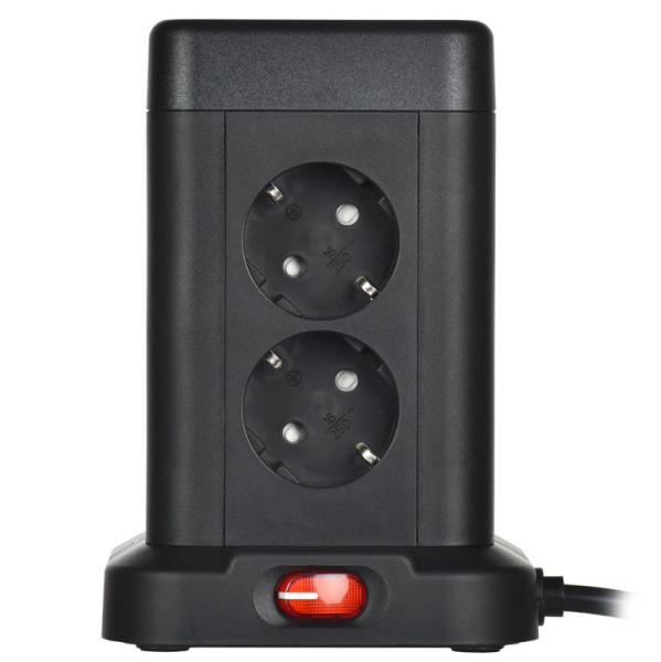Удлинитель 8х1.5м 16А IP20 У08K 20Вт USB A+C 3х1 черн. DOMINIC IEK DN-YP30-16-08-01-ZKU-K02