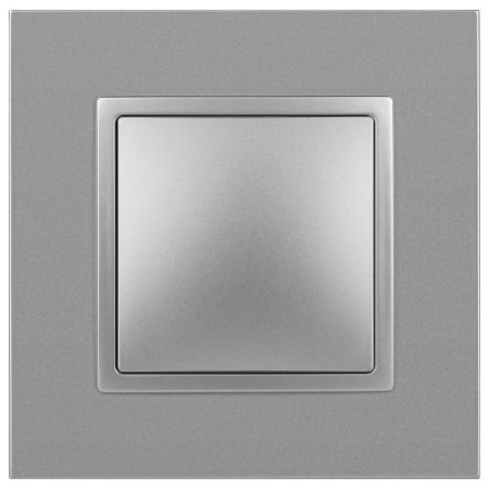 Кнопка 10АХ-250В Elegance алюм. 14-1111-03 ЭРА Б0047864