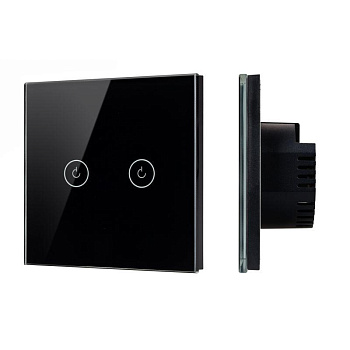 Выключатель сенсорный SWT-OMALI-S02-ZB-BK 10А 250В Zigbee стекло Arlight 050040