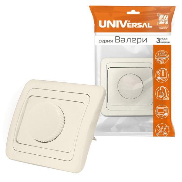 Светорегулятор СП 500Вт Валери сл. кость UNIVersal Б-В0101