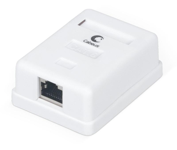 Розетка компьютерная 1-м ОП WS-8P8C-Cat.6-SH-1 RJ45 (8P8C) кат.6 экранир. Dual IDC Cabeus 7988c