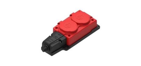 Колодка удлинителя 2-м 16А IP44 MultiSet 2К+З 250В каучук красн. SE MST4122RD