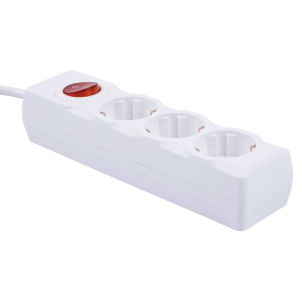 Удлинитель 3х5м с заземл. 16А Ultra S-GCU3-5B WHITE бел. Uniel UL-00010018
