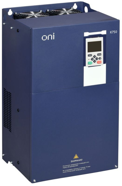 Преобразователь частоты K750 380В 3ф 90-110кВт 176-210А со встроен. тормозом ONI K750-33-90110TM