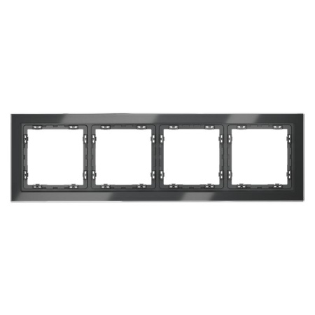 Рамка 4-м S70 стеклян. графит Voltum VLS110407
