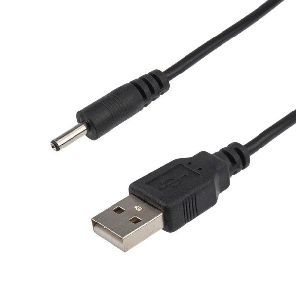 Кабель USB штекер - DC разъем питание 1.4х3.4мм спираль 1.5м Rexant 18-0235
