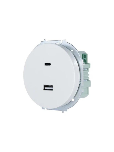 Розетка 1-м СП OSEN TC+ USB разъем бел. LEZARD 743-0288-192TC