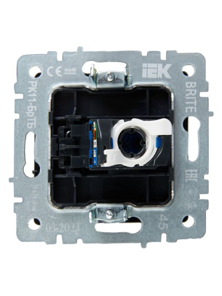 Розетка компьютерная СП RJ45 кат.6 BRITE РК11-БрТБ механизм бронза IEK BR-K10-2-K45