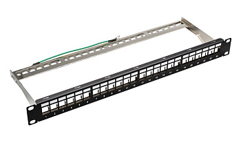 Патч-панель модульная для Keystone Jack 19дюйм под 24 модуля ftp 1u SUPRLAN 10-0422