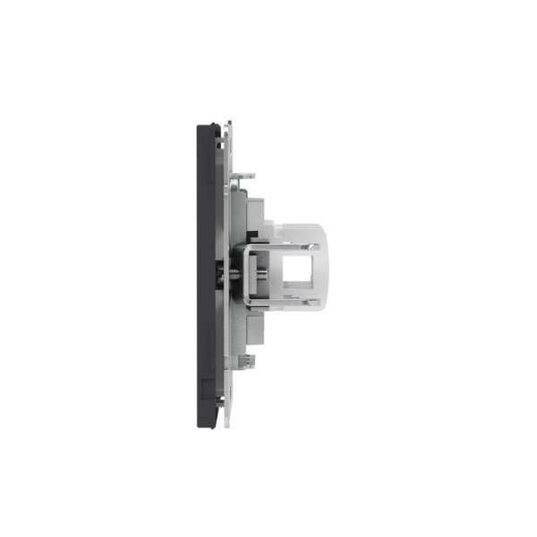 Розетка компьютерная 2-м KANT RJ45 кат.6A без шторки черн. уголь DKC 7012674