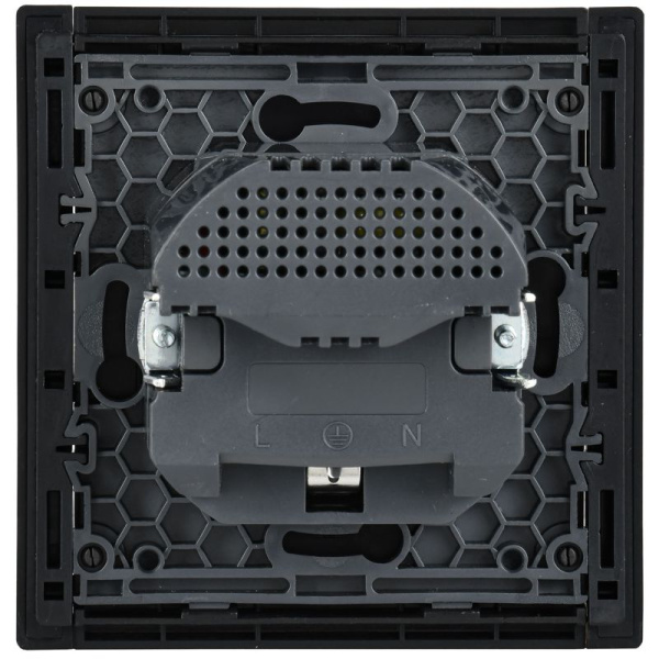 Розетка FORTE&PIANO FP147 16А USB A+C 18Вт с заземл. защ. шторки винт. крепл. черн. IEK FP-R14-16-U22-018-K02