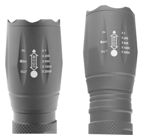 Фонарь LED51530 LD XML-T6 ZOOM 5 режимов 3хLR03 алюм. черн. (открывающ. блист.) Camelion 14536