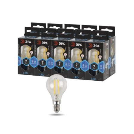 Лампа светодиодная филаментная F-LED P45-7w-840-E14 Эра Б0027947