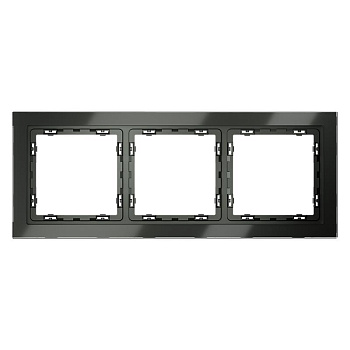 Рамка 3-м S70 стеклян. титан Voltum VLS110306
